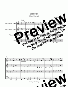 page one of Pibroch (Brass Quartet)