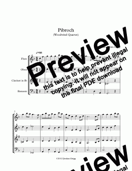 page one of Pibroch (Woodwind Quartet)