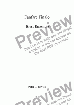 page one of Fanfare Finalo for Brass Ensemble