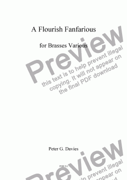page one of A Flourish Fanfarious for Brasses Various