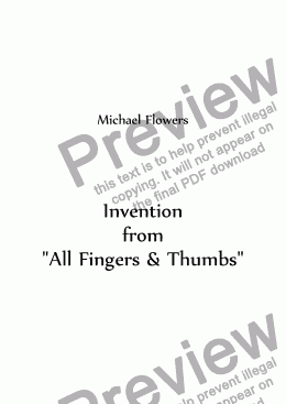 page one of Invention from "All Fingers & Thumbs"