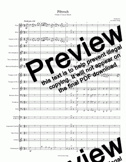 page one of Pibroch (Grade 2 Concert Band)