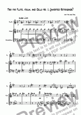 page one of Trio for Flute, Violin, and Cello No. 1 (Inverted Retrograde)