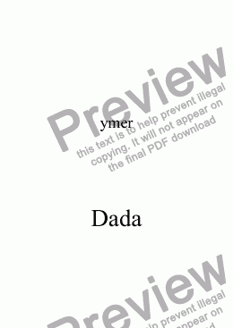 page one of Dada