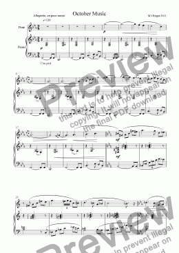 page one of October Music