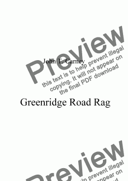 page one of Greenridge Road Rag