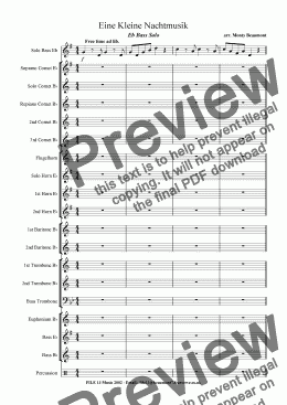 page one of Eine Kleine Nachtmusik (Brass Band)