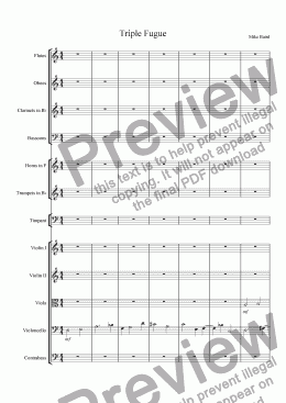 page one of Triple Fugue