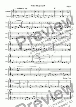 page one of Wedding Duet