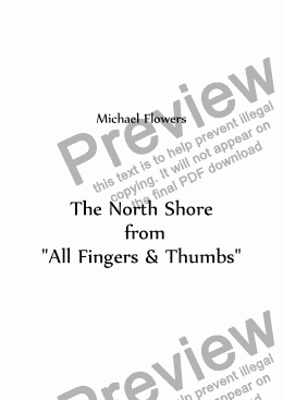 page one of The North Shore from "All Fingers & Thumbs"