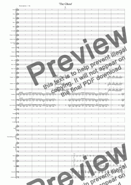 page one of Symphony No 72 ’The Ghost’ 2nd movt