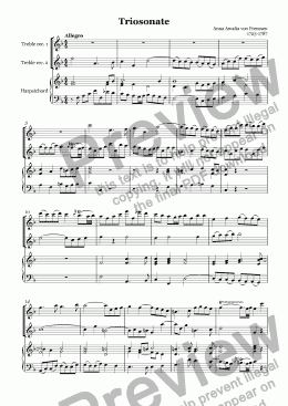 page one of Triosonate (von Preussen)