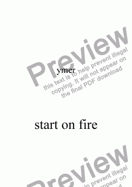 page one of start on fire