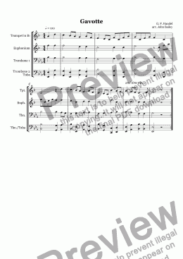 page one of Gavotte