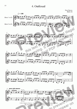 page one of Horn Duets 4. Outfoxed