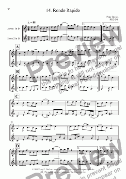 page one of Horn Duets 14. Rondo Rapido