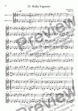 page one of Horn Duets 25. Waltz Vigoroso