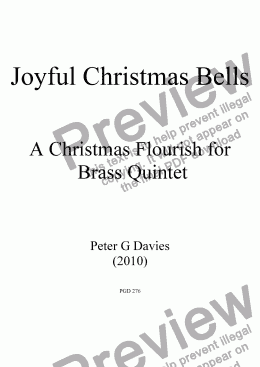 page one of Joyful Christmas Bells for Brass Quintet