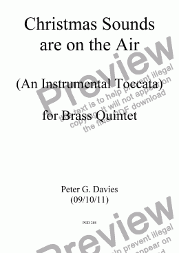 page one of Christmas Sounds Are On The Air for Brass Quintet