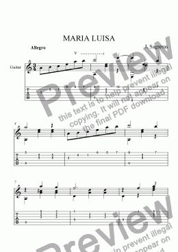 page one of MARIA LUISA