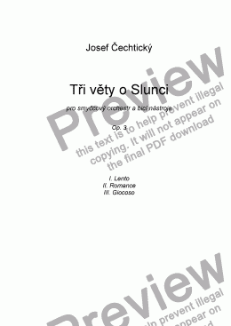 page one of Tri vety o Slunci (Three sentences about  the Sun)