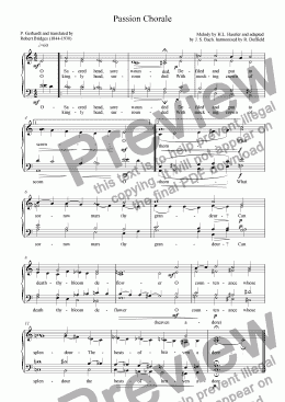 page one of Passion Chorale