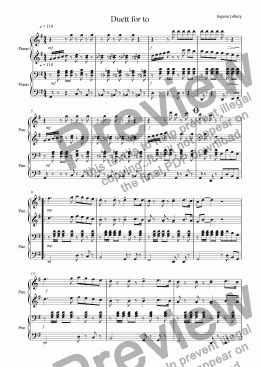 page one of Duet for two