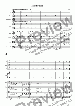 page one of Music for Film 1