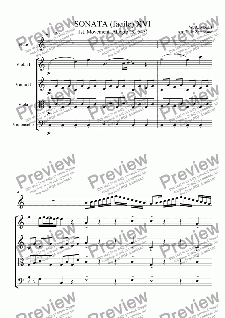 page one of Sonata XVI