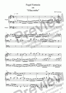 page one of Fugal Fantasia on "Ellacombe"