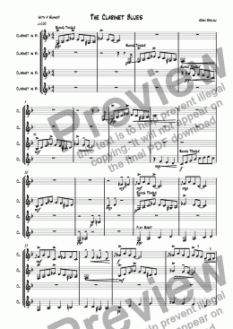 page one of The Clarinet Blues