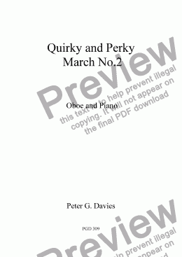 page one of Quirky and Perky March No.2 for Oboe and Piano 