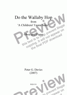 page one of Do the Wallaby Hop for Oboe and Piano