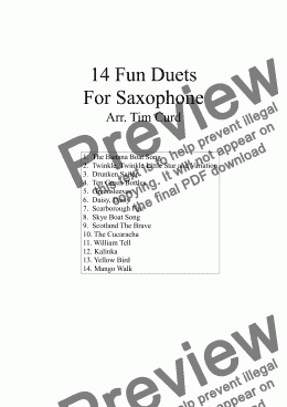 page one of 14 Fun Duets For Saxophone