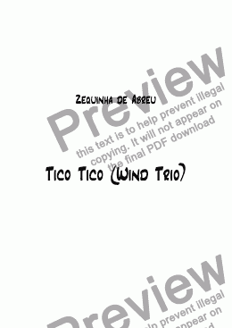 page one of Tico Tico (Wind Trio)