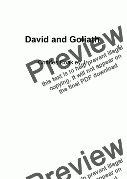 page one of David and Goliath