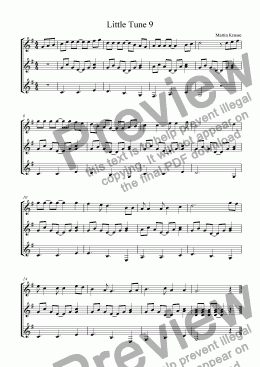 page one of Little Tune 9