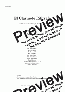 page one of El Clarinete Rifirrafe (Single Reed Ensemble)