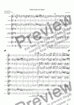 page one of Petite Suite for Band