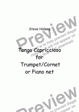page one of Tango Capriccioso for Brass Quintet and Piano