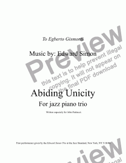 page one of Abinding Unicity