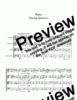 page one of Waltz (String Quartet)