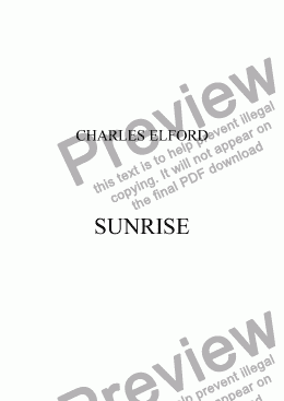 page one of SUNRISE