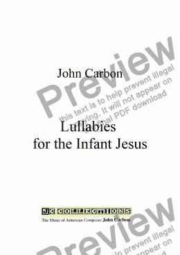 page one of Lullabies for the Infant Jesus