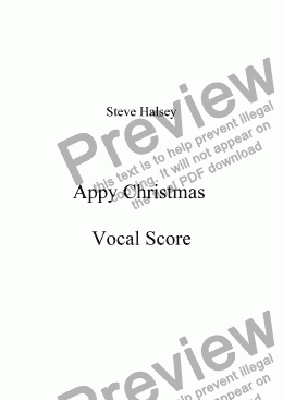 page one of Appy Christmas Musical for 7 - 11 year olds