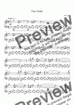 page one of Easy Etude