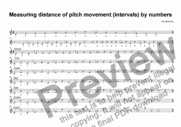 page one of Measuring distance of pitch movement (intervals) by numbers
