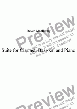 page one of Suite for Clarinet, Bassoon & Piano