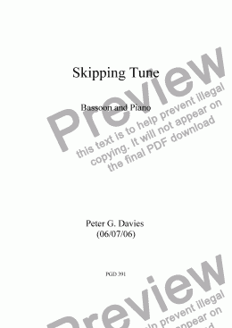 page one of Skipping Tune for Bassoon and Piano