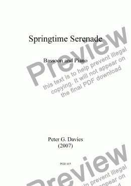 page one of Springtime Serenade for Bassoon and Piano